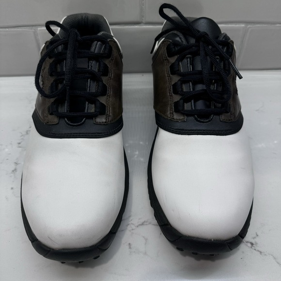 Footjoy Greenjoys Mens‎ 10.5 M Golf Shoes White Brown Saddle - Picture 2 of 15
